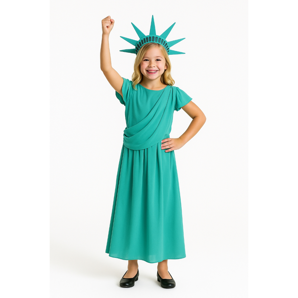 7C191 ชุดเด็ก ชุดเทพีเสรีภาพ Children Statue of Liberty Costume