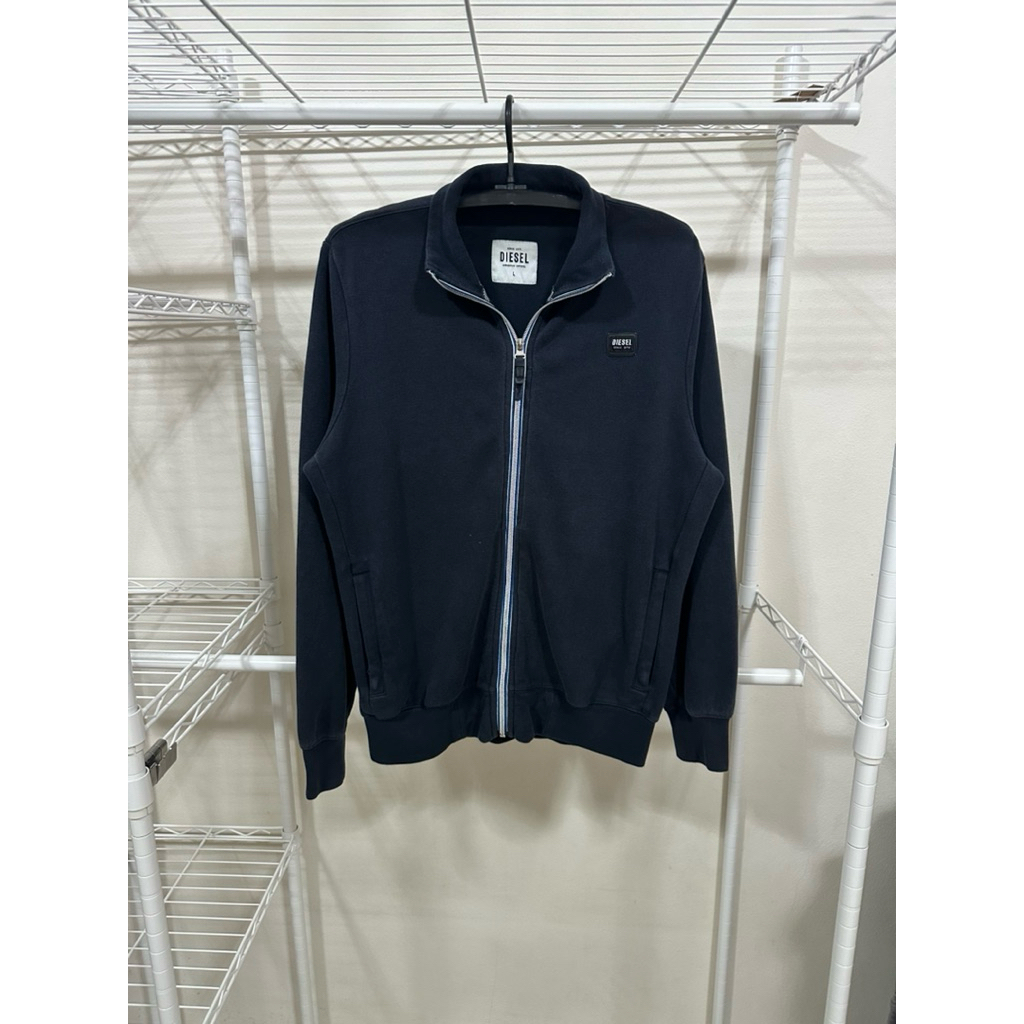 เสื้อแจ็คเก็ต diesel full zip สีกรมท่า แท้💯 มือสอง