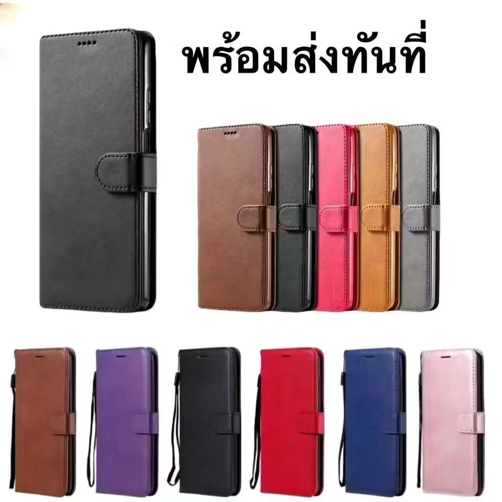 เคสฝาพับล็อก BOSS สำหรับ OPPO A18 A38  A58 A78 A79 A60 A98 A17 K เคสกันกระแทก มีช่องใส่บัต ตั้งได้