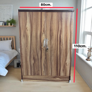 ตู้เสื้อผ้า 80x110cm. ประกอบเรียบร้อยพร้อมใช้งาน (เตี้ย,โล่ง…