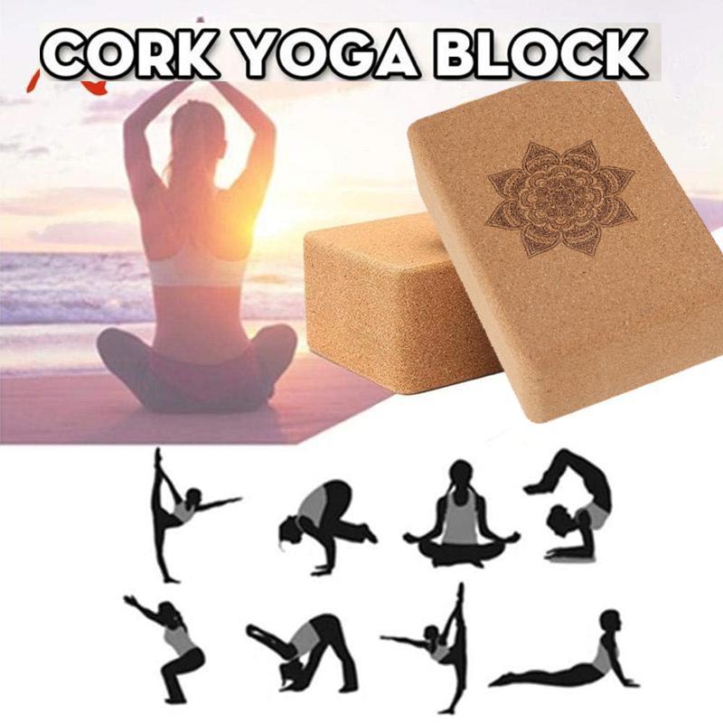 บล็อกโยคะไม้ก๊อก บล็อกนุ่มสำหรับฝึกเต้นเด็ก อิฐฟิตเนส 700g ไม้แท้100% ราคา ต่อ 1 ชิ้น - Cork Yoga Bl