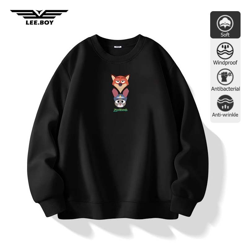 Sweatshirt ผู้ชาย ผ้าสำลีเกรดพรีเมียม Zootopia 2 ซูโรเปีย 2 พิมพ์ลาย PLUS SIZE พร้อมส่งจากกทม