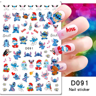 สติกเกอร์ติดเล็บ ลายมิกกี้เม้าส์ 3D มีหลากหลายแบบให้เลือก สินค้าพร้อมส่งในไทย