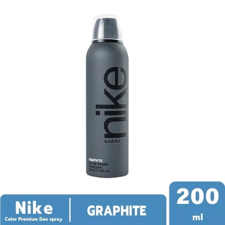 【ซื้อ1แถม1】Nike Colors Premium Edition Man Deo Spray - Graphite 200ml/ ไนกี้ สเปรย์ระงับกลิ่นกาย ชาย - กราไฟท์