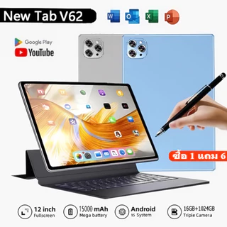 แท็บเล็ต v62 Android 15 12 นิ้วหน้าจอ RAM 16GB 1TB 15000mAh ความจุ Dual SIM Dual สแตนด์บายรองรับ 5G wifi