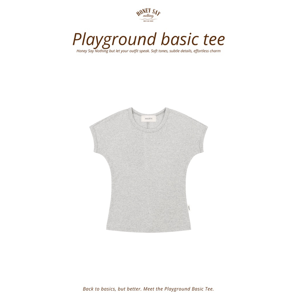 Malista – Playground Basics Tee เสื้อยืดผ้าร่อง ราคา ถูกที่สุด ดีลบีเคเค แกลเลอรีภาพที่ 9