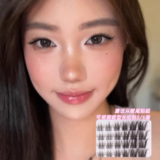 ขนตาปลอม แบบนุ่ม แบบธรรมชาติ แบบติดง่าย ก้านสีดำ ขนตาปลอมแบบแบ่งช่อง บรรจุกล่อง รวมกาวและแหนบ ส่งไวจากไทย