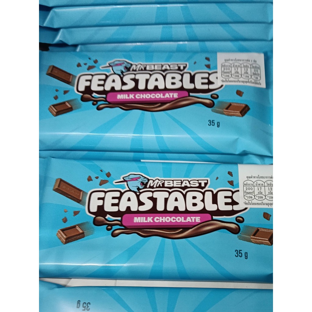 MR BEAST FEASTABLES Milk Chocolate Bar 35g *** USA IMPORT ***