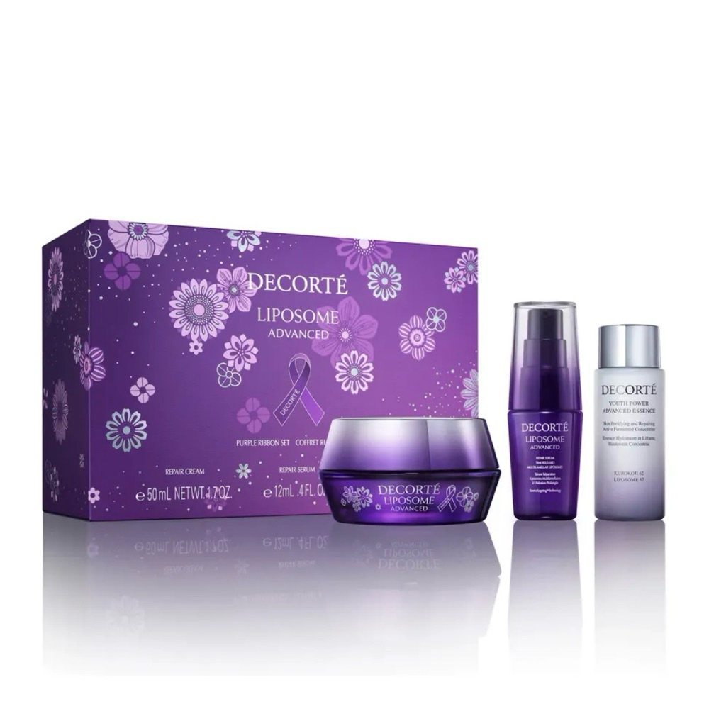 ที่ต้องการ❤ Decorte Lipid Premium Purple Ribbon Set Thailand Label Limited Edition ca9