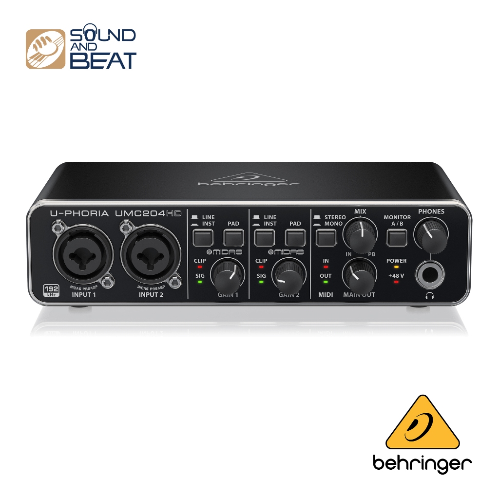 ออดิโอ อินเตอร์เฟส Behringer U-PHORIA UMC 204HD