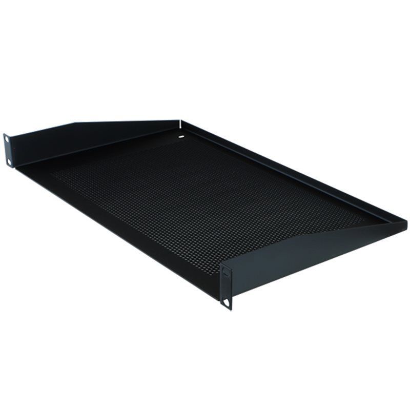 ถาดรองเครื่อง1U มีรูระบายอากาศ ความลึก 270.5มม.1U Black Vented Rack Shelf - 270.5mm Deep