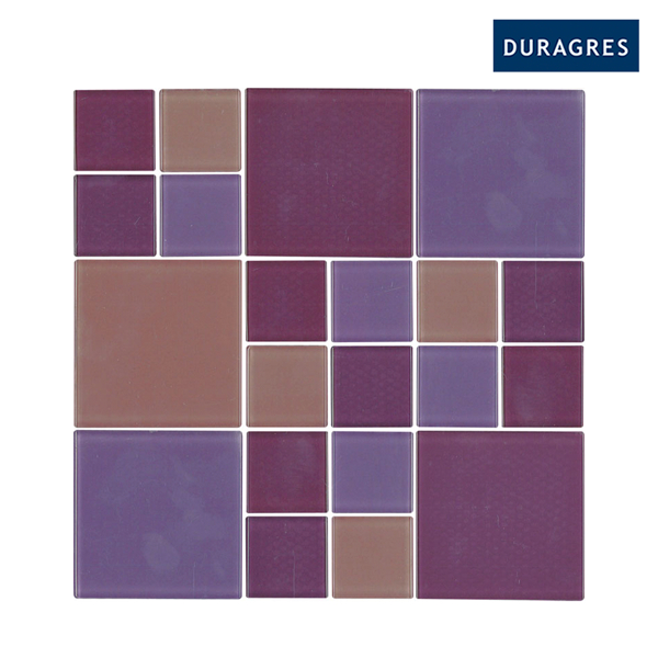 โมเสคแก้ว 30x30 cm. GL-775 เพอเพิ้ล ชิก สีม่วง ผิวเงา ลายโมเสค Duragres by UMIPRO