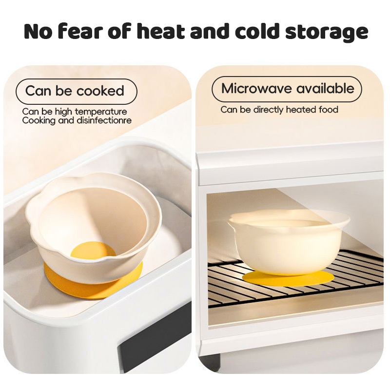 ชามซิลิโคนเด็ก ชามดูดด้านล่าง ชามเด็ก ชามอาหารเสริมเด็ก ชามก้นดูด พร้อมช้อนทานข้าว สำหรับเด็ก สีสันสดใส - รูปที่ 4