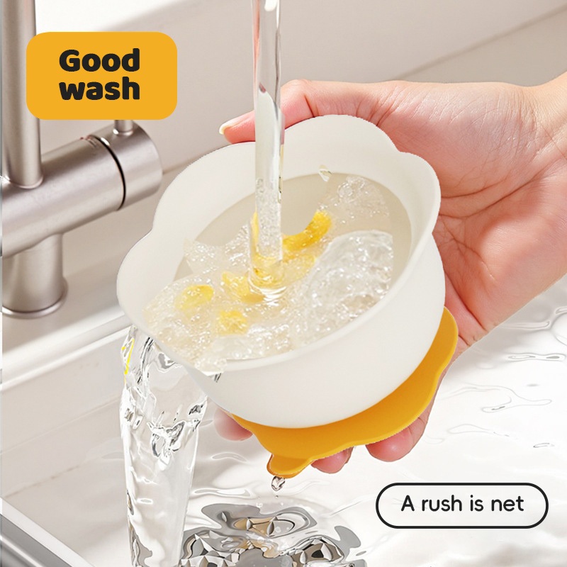 ชามซิลิโคนเด็ก ชามดูดด้านล่าง ชามเด็ก ชามอาหารเสริมเด็ก ชามก้นดูด พร้อมช้อนทานข้าว สำหรับเด็ก สีสันสดใส - รูปที่ 7