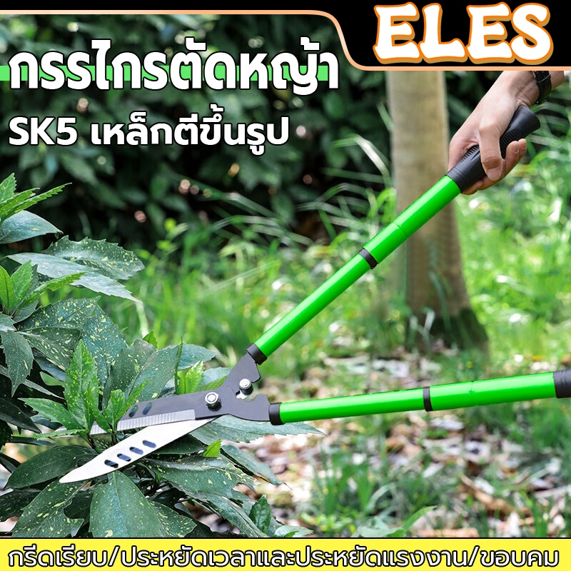กรรไกรตัดหญ้า กรรไกรตัดแต่งพุ่มไม้ กรรไกรแต่งสวน กิ่งด้ามยาว ด้ามปรับยาวได้ ยืดได้ แต่งกิ่งยาว ตัดหญ้