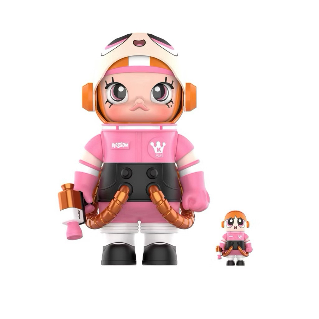 สินค้าพร้อมส่งในไทย (กทมมีบริการส่งด่วน  MEGA SPACE MOLLY 400%+100% POWERPUFF GIRLS  blossom สีชมพู   ของใหม่