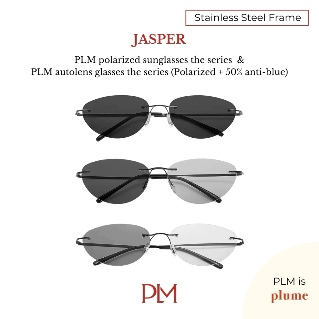 PLM (plume.bkk) แว่นกันแดดโพลาไรซ์รุ่น 'Jasper' Polarized Sunglasses
