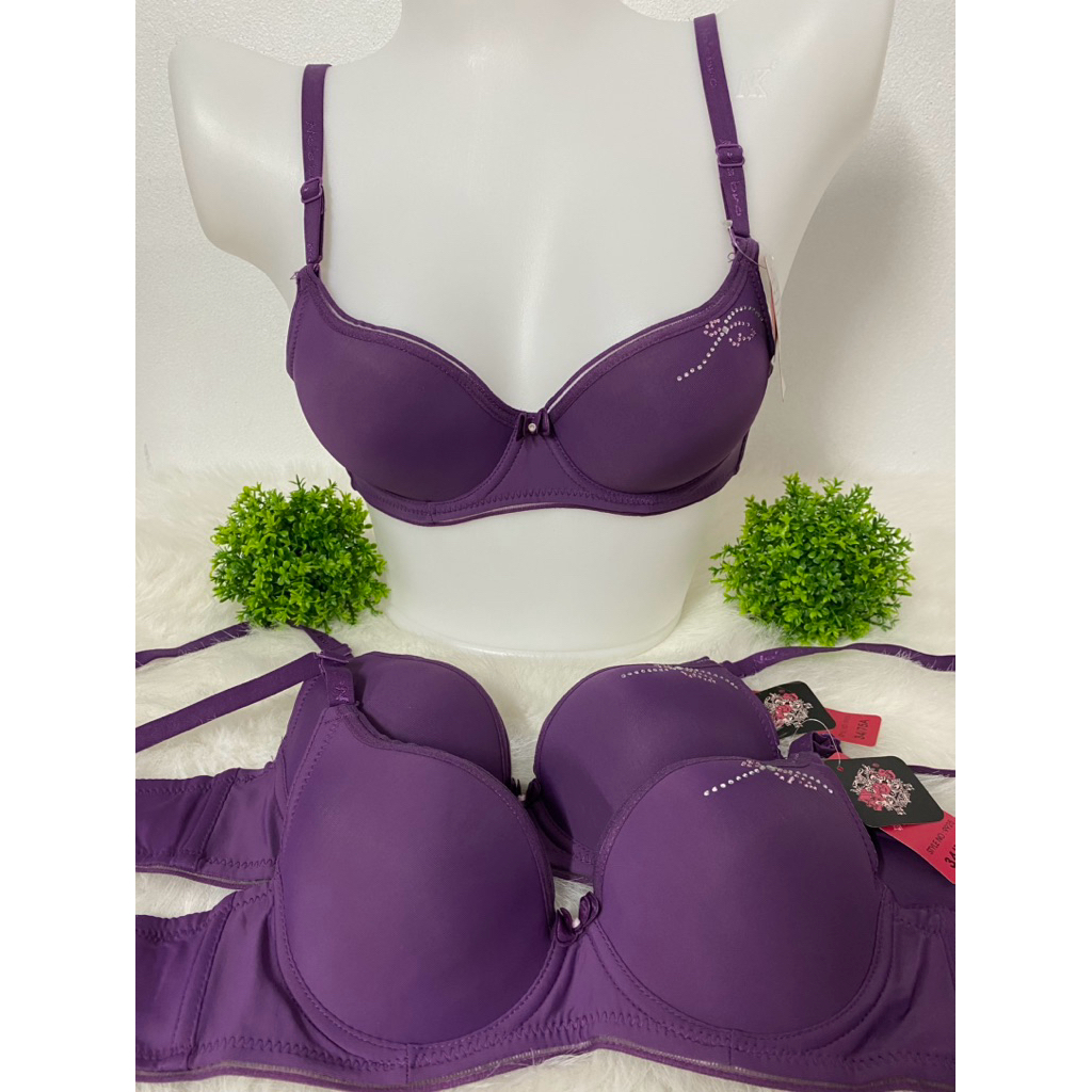 เสื้อชั้นใน No’s bra  9925 มีโครง ดันทรง ฟองบาง สีม่วง คัพ A-B ตัวละ 79 บาทเท่านั้น
