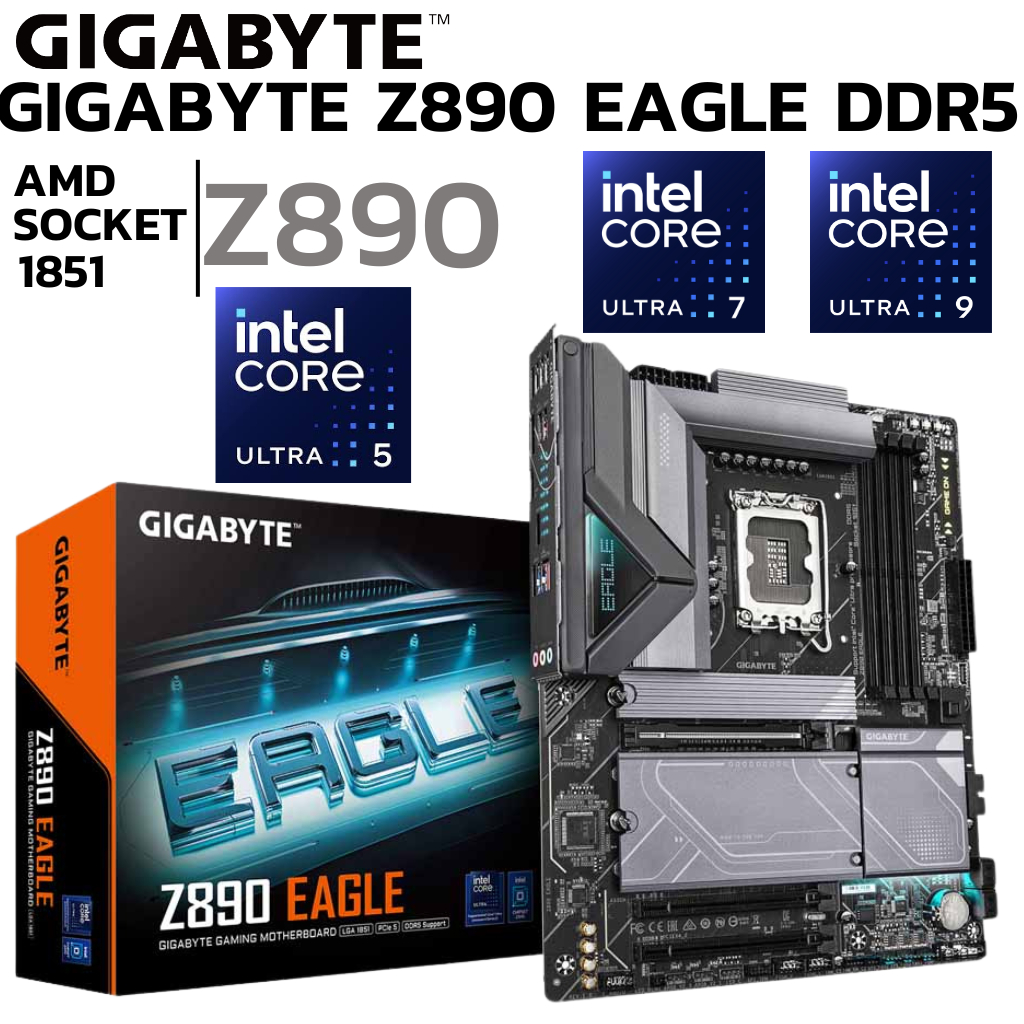 MAINBOARD (เมนบอร์ด) GIGABYTE Z890 EAGLE (REV. 1.0) (INTEL SOCKET 1851 DDR5 ATX)