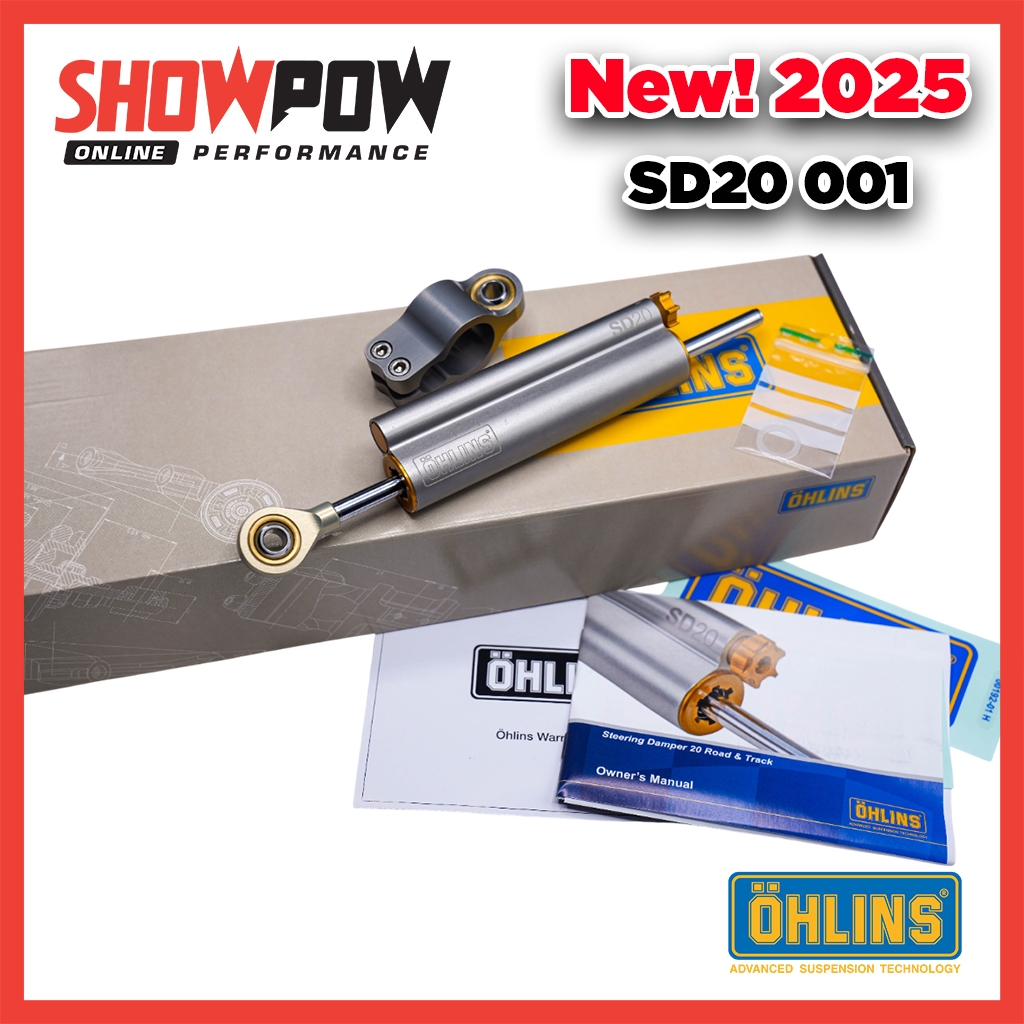 (พร้อมส่ง!) ใหม่! 2025 กันสะบัด Ohlins SD20 001 Steering Damper Stroke 70 Ti ของแท้
