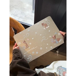Miranda🚀พร้อมส่ง🚀เคสสำหรับแมคบุ๊คใส Bambi Glitter Neo13 Pro14 Pro16 M4 A3113 Air13 เคส MacBook Air15