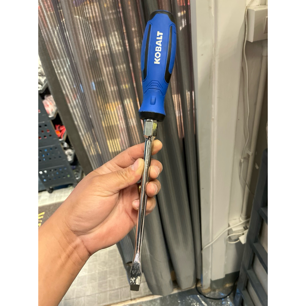 [ แท้] 8นิ้ว ไขควงปากแบน KOBALT (โคบอลต์) รุ่นงานหนัก (Heavy Duty) แกนทะลุด้าม