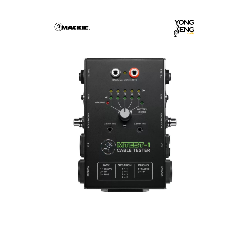 Mackie MTest-1 Universal Audio Cable Tester