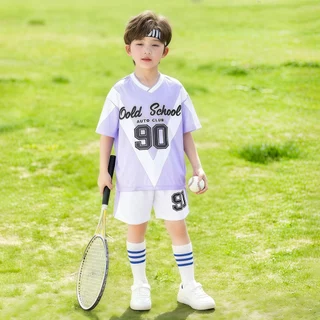 Beryl kids🌸ชุดเซ็ตเด็ก🎀ชุดแขนสั้นสองชิ้น สำหรับเด็กผู้ชายและเด็กผู้หญิง เสื้อผ้าการแสดง ระบายอากาศได้ดี แห้งเร็ว