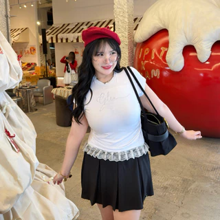 Sylvie Babytee เสื้อเบบีทรีซิลวี่ ปักเพชรแบรนด์geebeety 🪡💎✨ เสื้อรีดเพชรสุดฮิต ผ้าเรย่อน ❤️‍🔥 | Geebeety