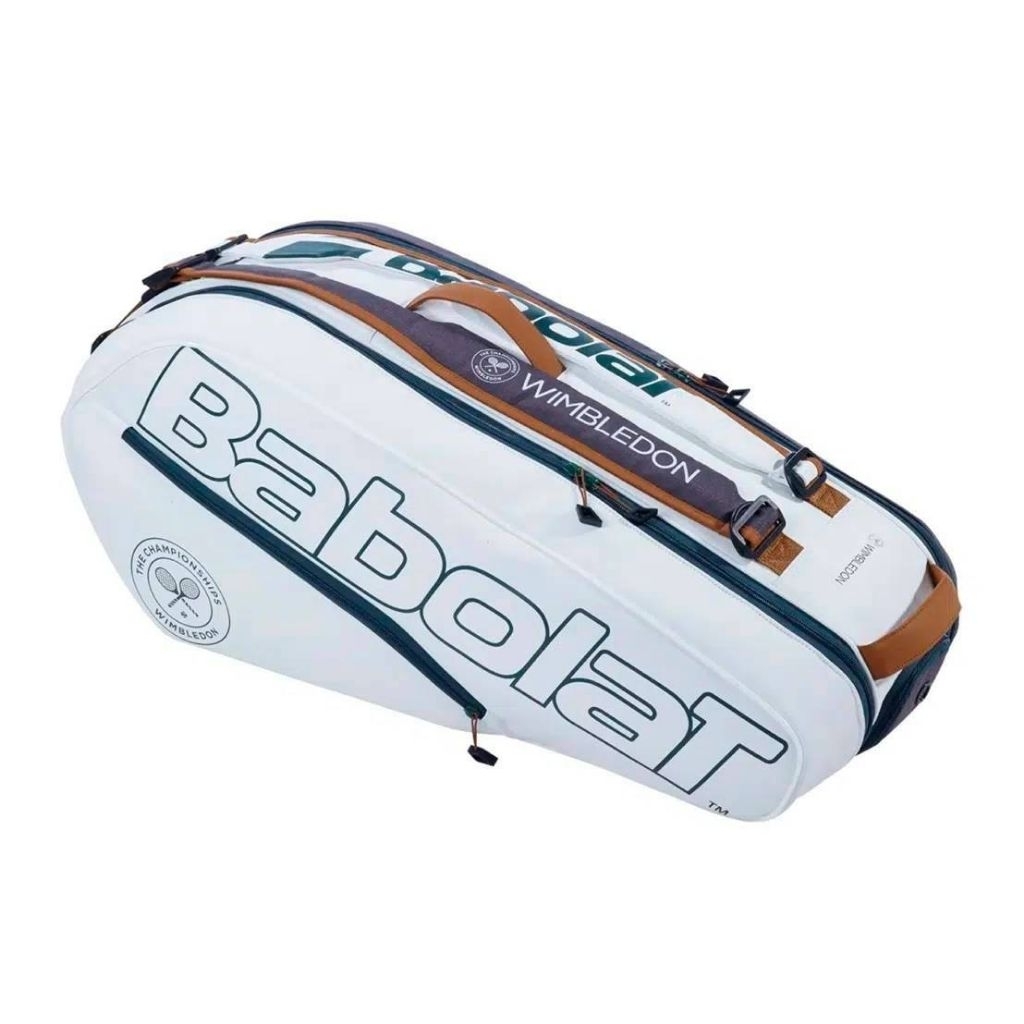 กระเป๋าใส่ไม้เทนนิส Babolat RH6 Pure Wimbledon Tennis Bag | White/Grey ( 751218 ) ขนาด 2ช่องใหญ่✅✅ ร