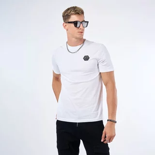 DAVIE JONES [BE FEARLESS] เสื้อยืดผู้ชาย Logo Regular Fit T-Shirt สีดำ ขาว กากี LG0153