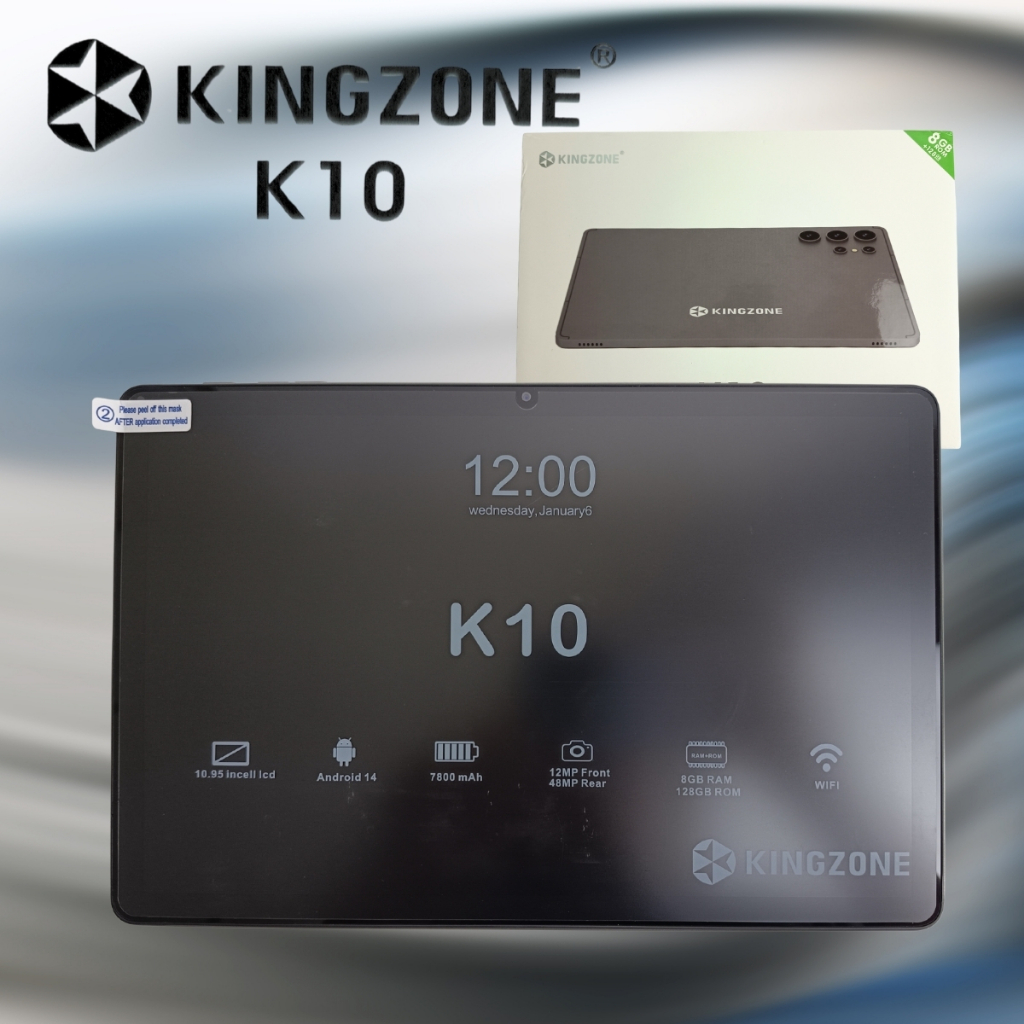 KINGZONE แท็บเล็ต K10 RAM 8GB ROM 128GB หน้าจอ 10.95 นิ้ว ระบบ Android 14.0 รองรับแอปธนาคาร