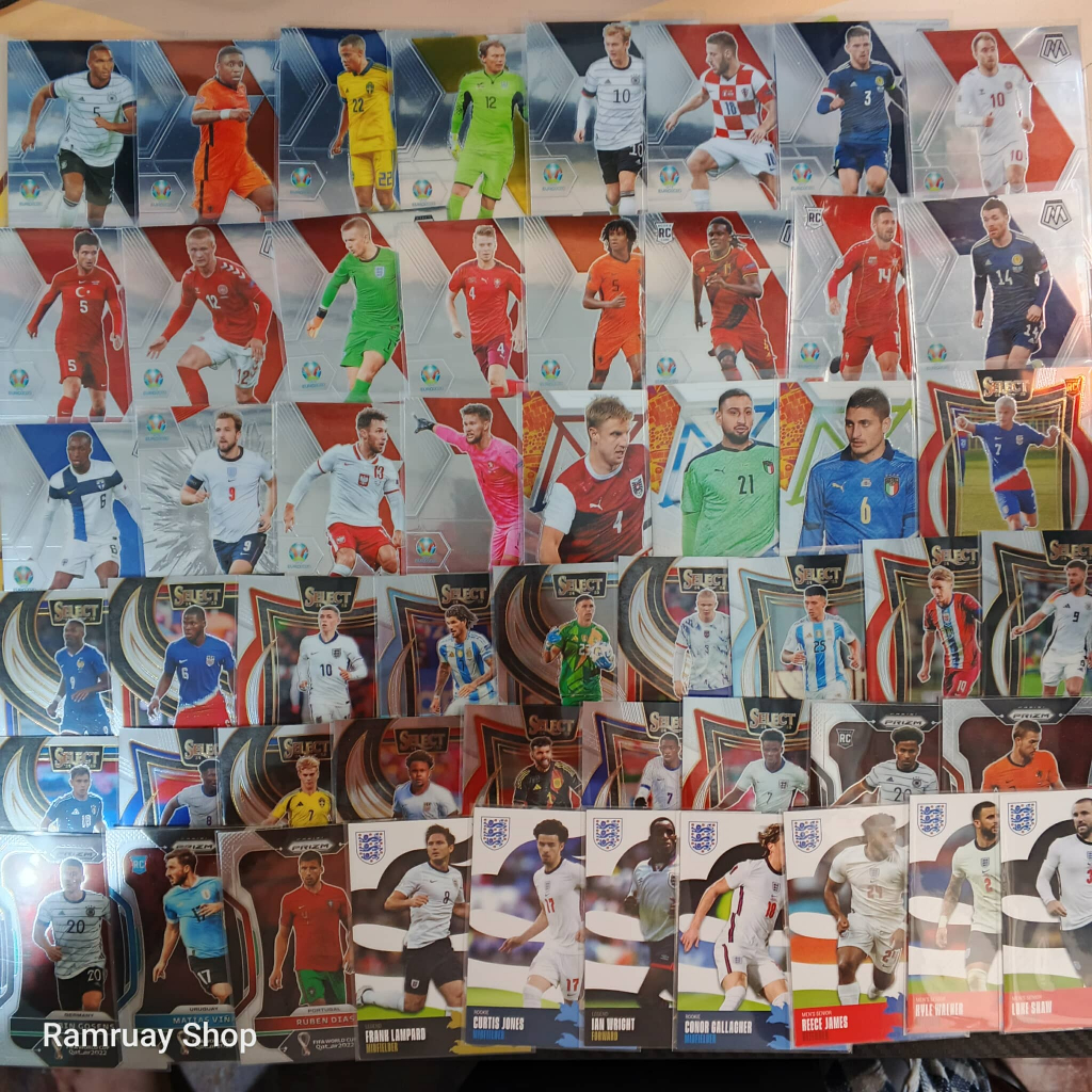 Panini การ์ดฟุตบอล Euro Prizm Mosaic Select Base RC, Parallels, Stained Glass, Pandora ของแท้ ส่งไว