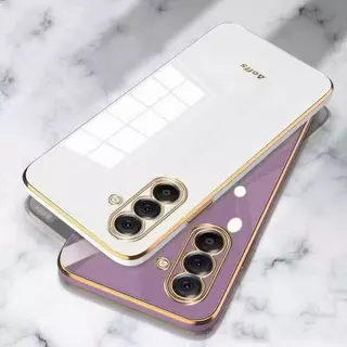 เคสสีพื้น สำหรับ Samsung A27 A07 A17 A06 A16 A56 A36 A26 S24FE S25FE A55 A35 A25 A15 A05 A05S A54 A35 A24 A14 A04Sขอบเงา