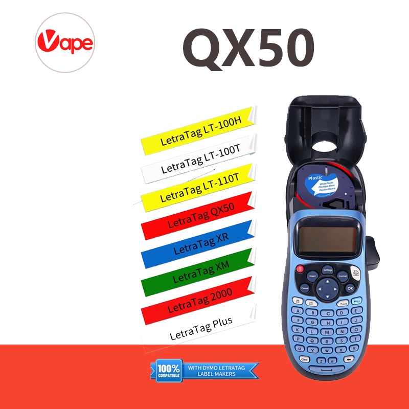 เทปพิมพ์ฉลาก Dymo QX50 ใช้ได้กับ Dymo LetraTag Label Maker LT 100H LT 100T QX50 XR XM 2000 200B LT10