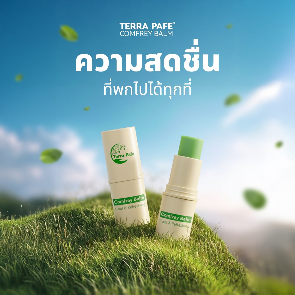 [ 1 ชิ้น ] TERRA PAFE Comfrey Balm กลิ่นหอม สดชื่น ผ่อนคลาย พกพาสะดวก