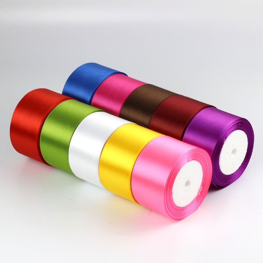 ริบบิ้นผ้าซาติน ริบบิ้นDIY หน้ากว้าง4cm.ยาว22เมตร พร้อมส่งจากไทย - รูปที่ 2