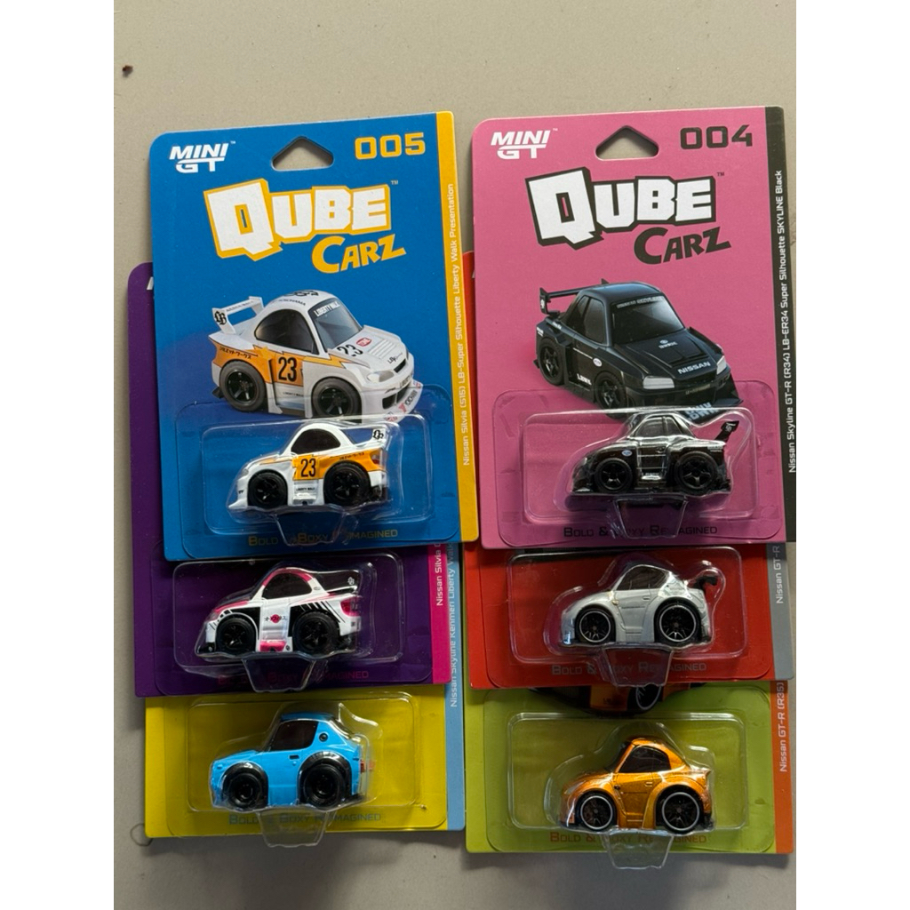 ▫️Nissan Kenmeri / Silvia S15 / R34 / R35 Qube Carz Scale Q ยี่ห้อ Mini Gt