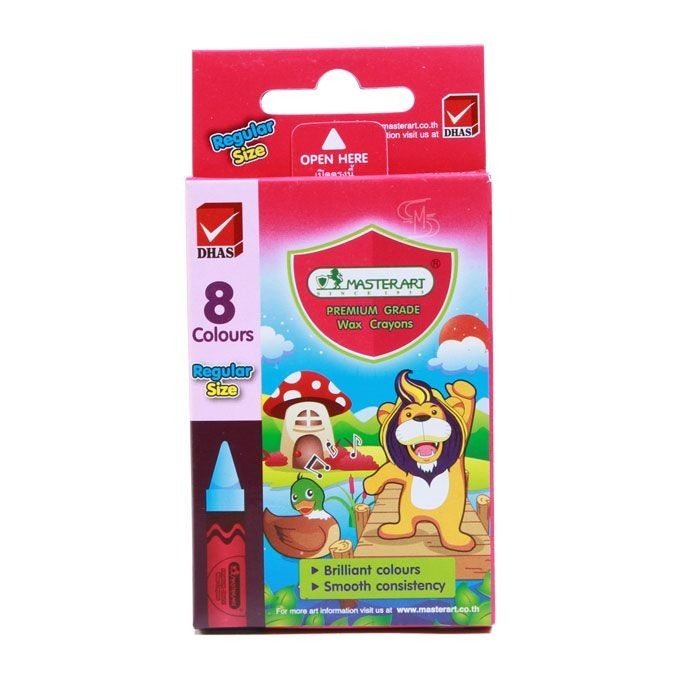 corcai สีเทียน Master Art  8 สี  แข็งแรง ไม่หักง่าย อีกทั้งยังสามารถระบายได้ในหลายๆ พื้นผิว