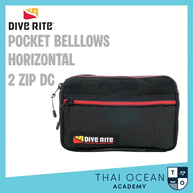 Dive Rite Pocket- Belllows Horizontal- 2 Zip - DC