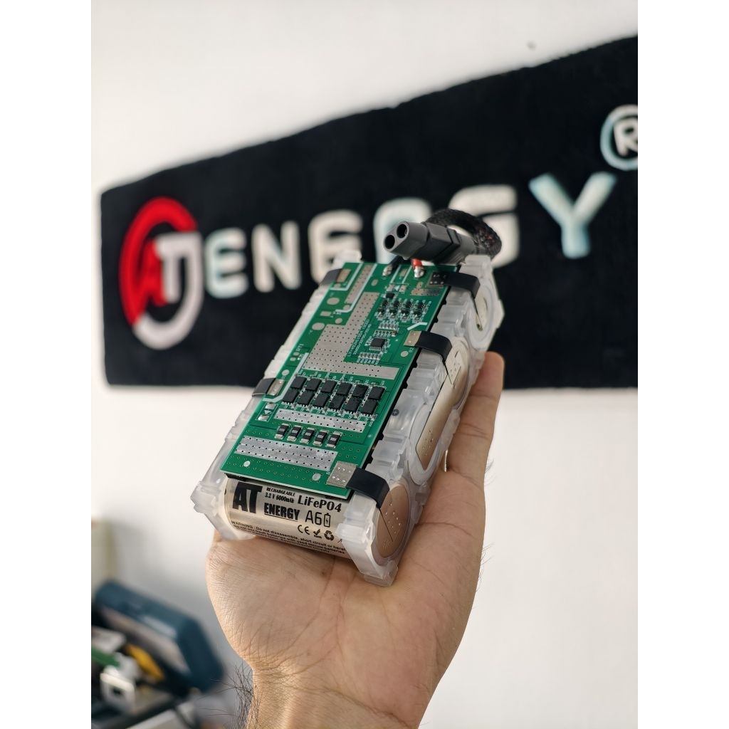 แบตเตอรี่ลิเธียมเหล็กฟอตเฟต 4S 12.8V 6Ah พร้อม BMS 30A