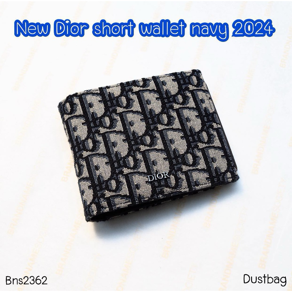 Dior short wallet navy 2024
