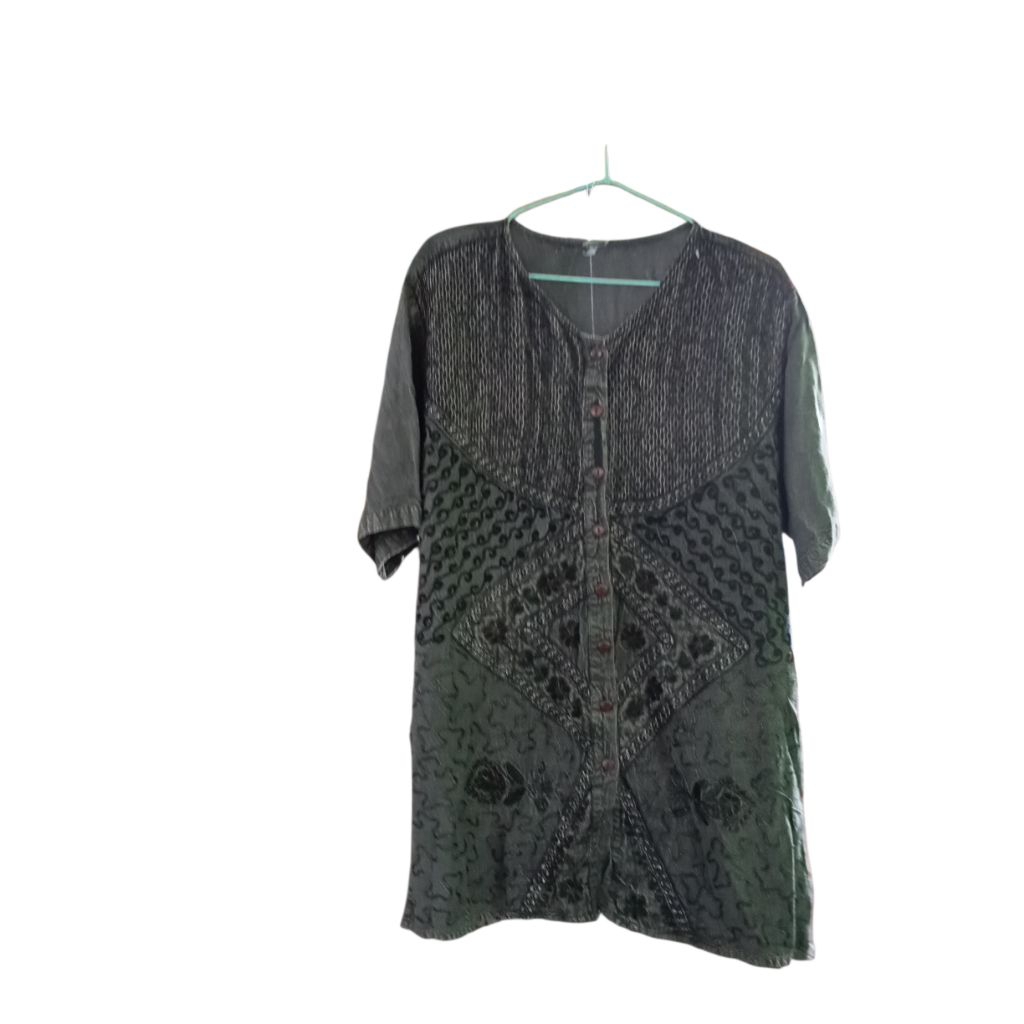 เสื้อปักเนปาลสีเทาซีด(ข2435)