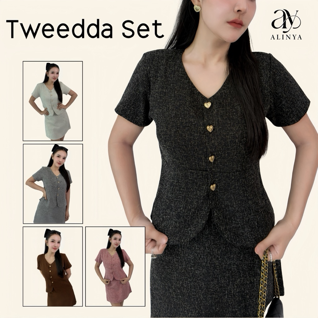 Z001  / Tweedda Set (ได้ทั้งเสื้อและกระโปรง)