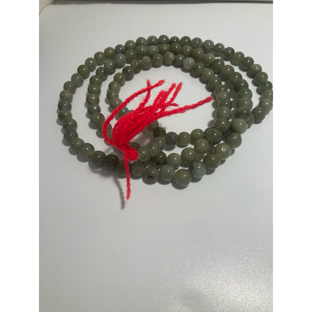 สร้อยประคำ 108 เม็ด หยกพม่า พร้อมส่ง