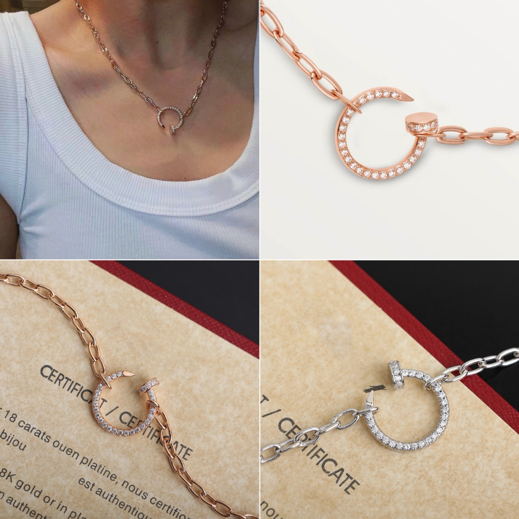 【พรีออเดอร์ 15 วัน】RRR Juste un Clou สร้อยคอโซ่หมุด เงินแท้ 925 ชุบทองหนา 18K