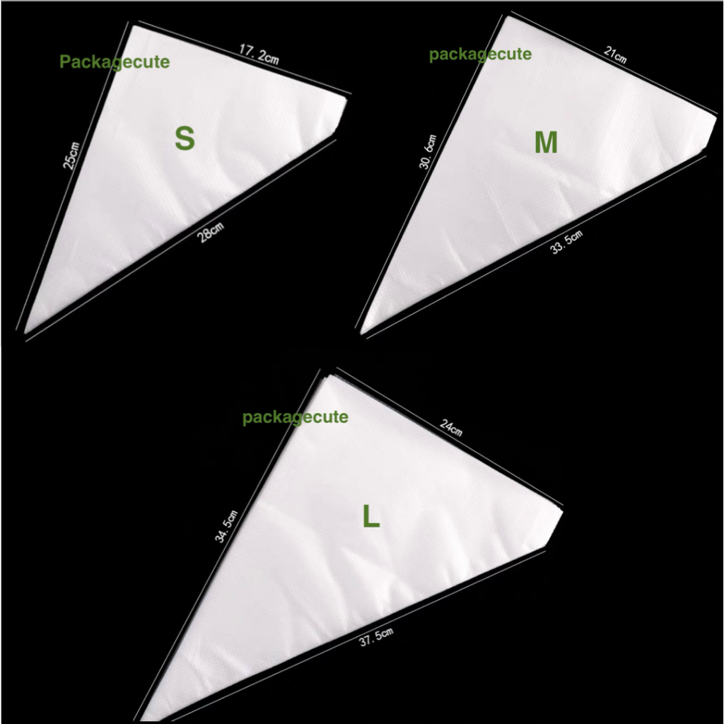 ถุงบีบแบรนด์แบบใสเนื้อขุ่น แพคละ100ใบ