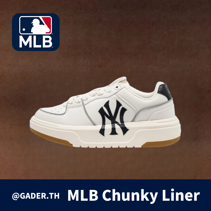 MLB Chunky Liner Low Low Sneakers 3ASXCA12N-50IVS (ของแท้ 100%)