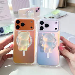 [i17] พร้อมส่ง T11S83 เคสโฮโลแกรมแม่เหล็กด้าน Matte Hologram🪞[แค่เคส] เคสชาร์จไร้สาย ผิวด้าน เคสไอโฟน for 12-17Promax