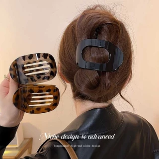 พร้อมส่ง!🇹🇭 ราคา/ชิ้น Basic Loop กิ๊บทรงวงรีดีไซน์มินิมอล ลายเสือสไตล์เกาหลี ขนาดใหญ่ หนีบผมแน่น เนื้องานเกาหลี คุณภาพดี
